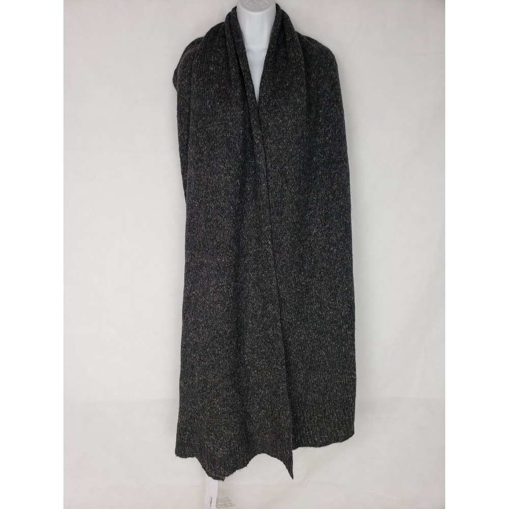 NWT Rundholz Black Label Knit Wool Alpaca Scarf Gray 95x23 2213387705